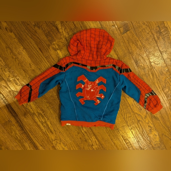 Disney Marvel Red and Blue Superhero Costume Hoodie Size 7/8 Fits 5/6 - Picture 6 of 7